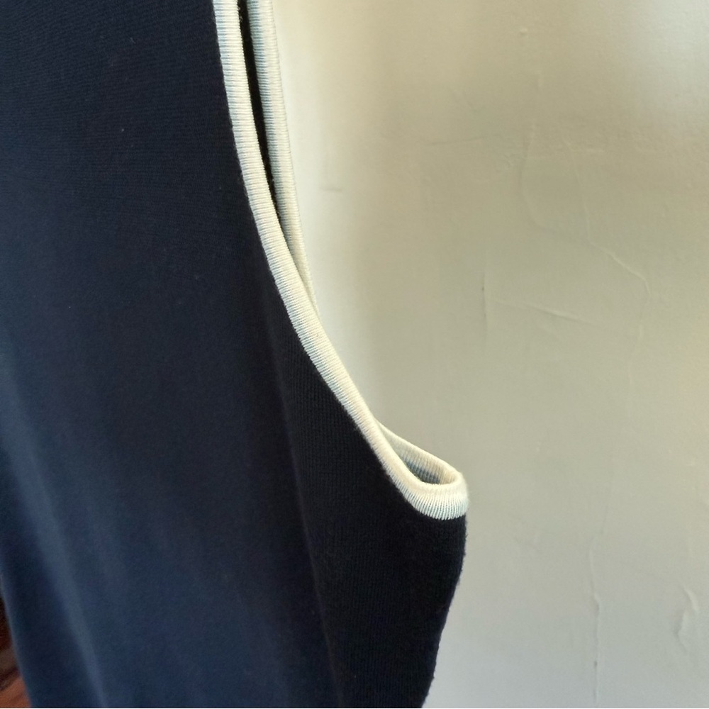 Brooks Brothers Navy Knit Suit Sheath Dress Jacket sz Large - Picture 8 of 8